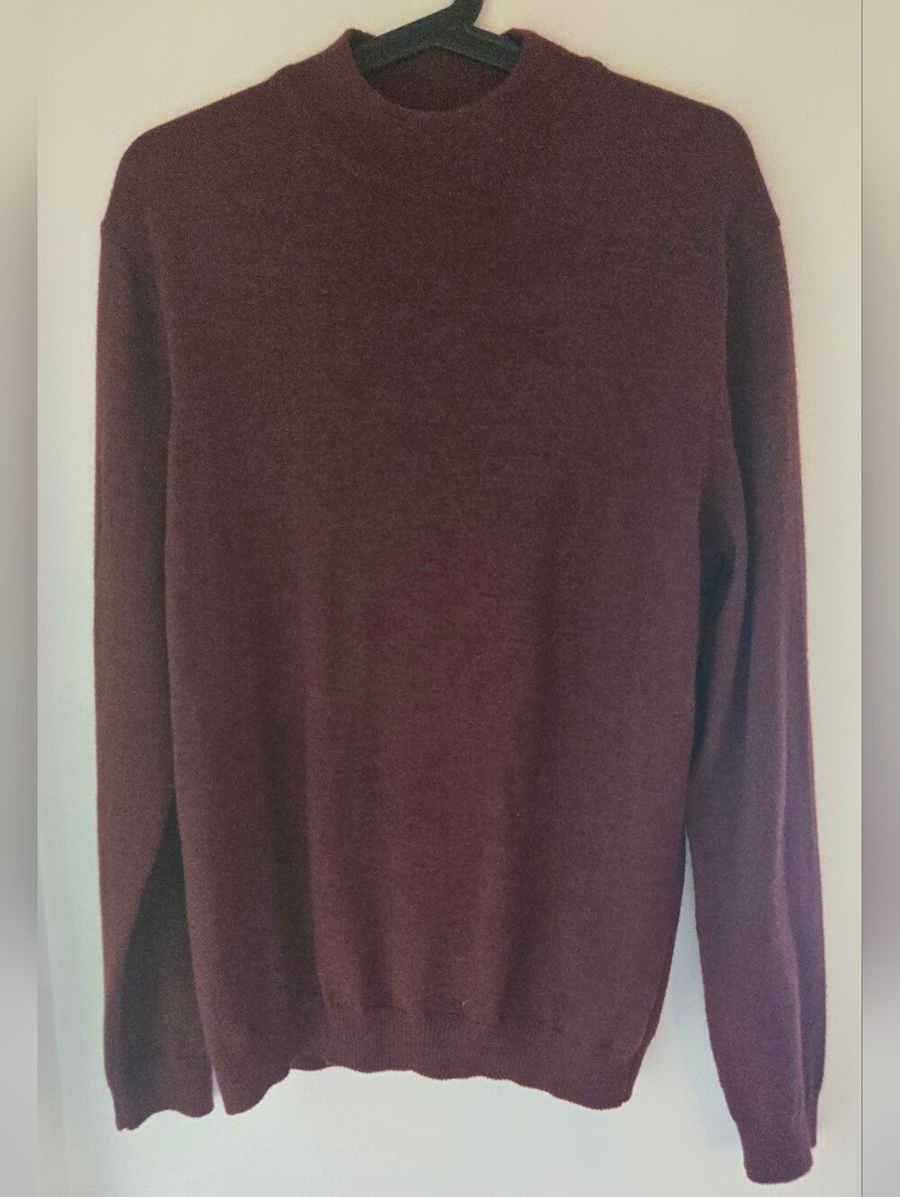 Paul James Extra Fine Merino Sweater - Burgundy Mens L